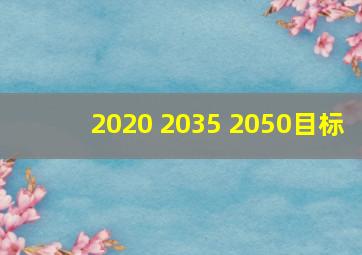 2020 2035 2050目标